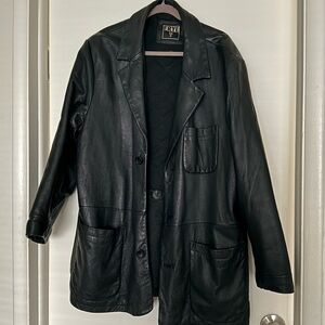 Frye Black Leather Outerwear